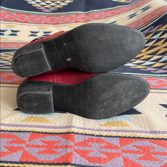 Franco Sarto Burgandy-red Leather Women's Cowboy Boots size 8.5 - Picture 5 of 13